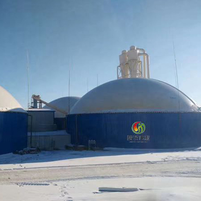 Automatic Control Double Membrane Biogas Holder With Anaerobic Reaction