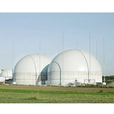 PES PVC PDFE Material Biogas Gas Holder Anti Rust For Storage Gas